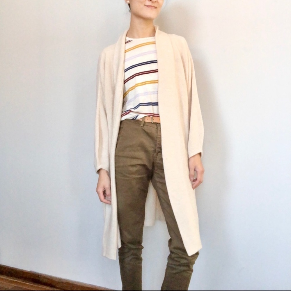 Eileen Fisher Merino Wool Long Sweater Cardigan